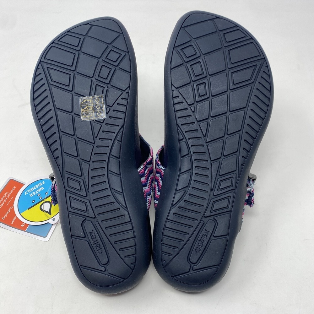 Aetrex Rita Toe Thong Sandals Women's US Size 5 - 5.5 Navy Blue and Purple - Picture 6 of 7